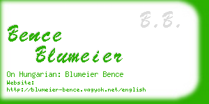 bence blumeier business card